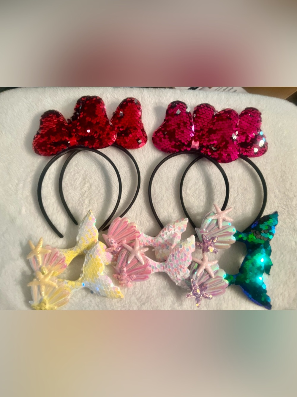 Mouse Ear Headbands and Mermaid Hair Accessories Bundle